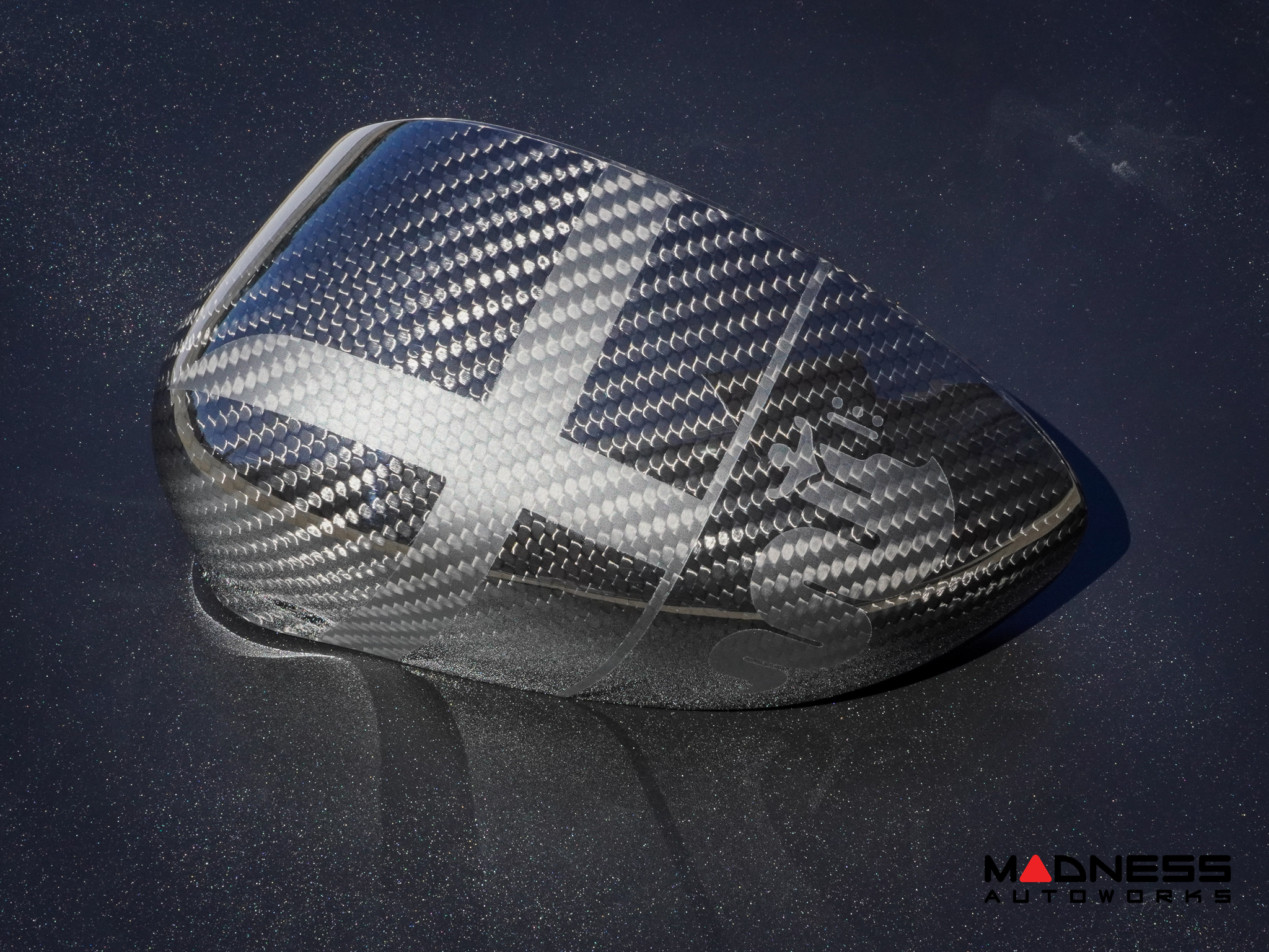 Alfa Romeo 4C Mirror Covers - Carbon Fiber - Full Replacements - Alfa Romeo Theme